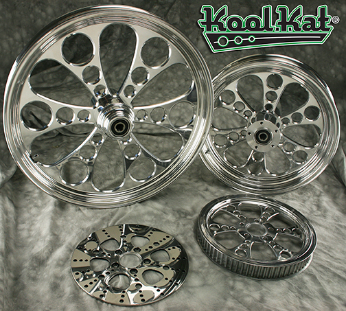 Ultima COMPLETE 18 X 3.50 FRONT WHEEL CHROME 60 SPOKE FOR Harley Softail/Dyna Wide Glide 36-417